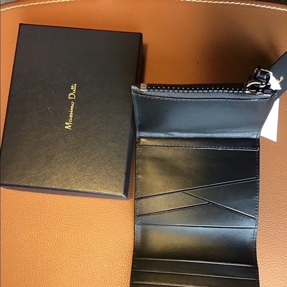 Beautiful Massimmo Dutti folding wallet space for c/cards and small change NWT - Picture 6 of 8